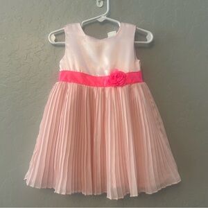 ⭐️Koala Kids light pink pleated sleeveless dress with flower size 12-18 months